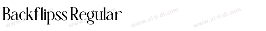 Backflipss Regular字体转换 Backflipss Regular字体转换